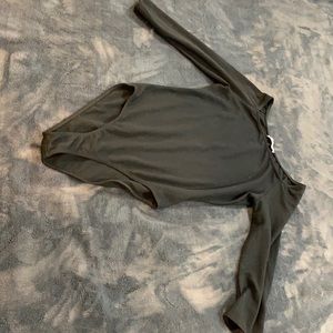 Zara Black Long-sleeve Bodysuit